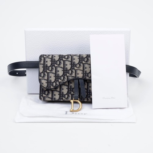 Dior Oblique Saddle Belt Pouch Bag Blue 156979755 [P]