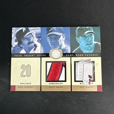 2003 Fleer Patchworks - Past Present Future Schmidt Rolen Hinske Dual Patch /100
