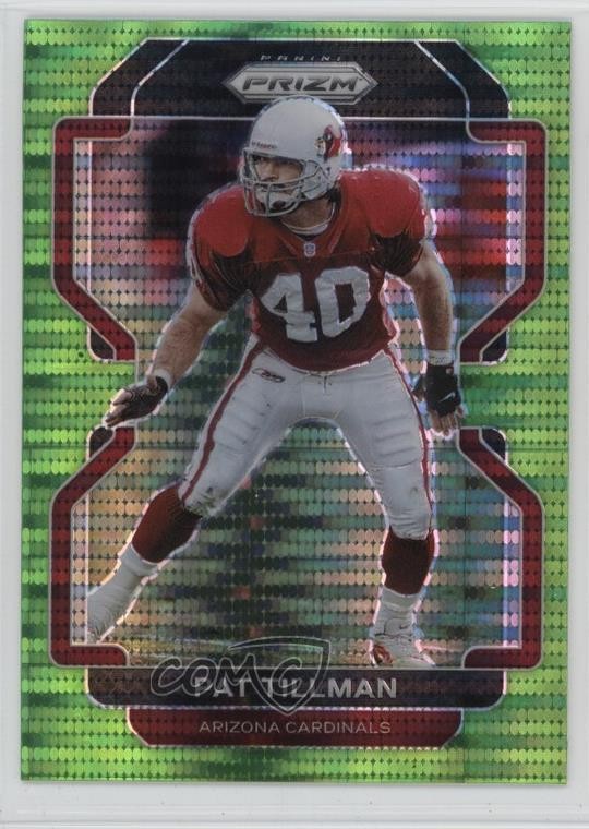 2021 Panini Prizm Neon Green Pulsar Prizm Pat Tillman #83 0j3l