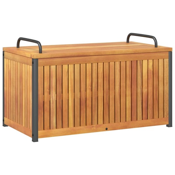 Gartentruhe Kissenbox Kissentruhe Auflagenbox 85X45X45/53 Cm Massivholz Akazie U-image