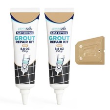 Premixed Tile Grout Repair Kit 2 Pack - Warm Beige Acrylic Sanded Grout Fille...