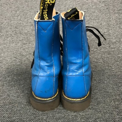 Vintage Dr Martens 1490 Made in England Blue Leather 10 Eye Boots
