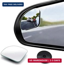 2 Pk Fan Shaped Blind Spot Mirror 360 Degree Adjustable Hd Glass For Carvansuv