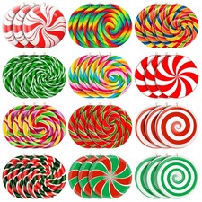 36 Pcs 7.9 Inch Peppermint Candy Christmas Outdoor Decorations Large Hanging ...