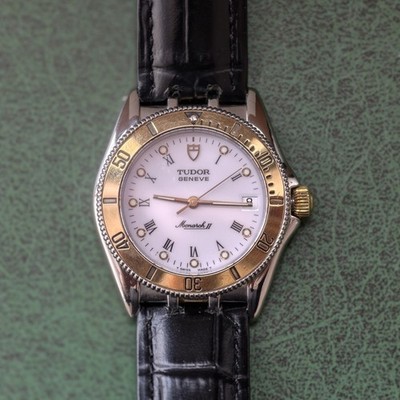 Tudor Monarch II Men's Watch Quartz 36mm White Roman Dial Date