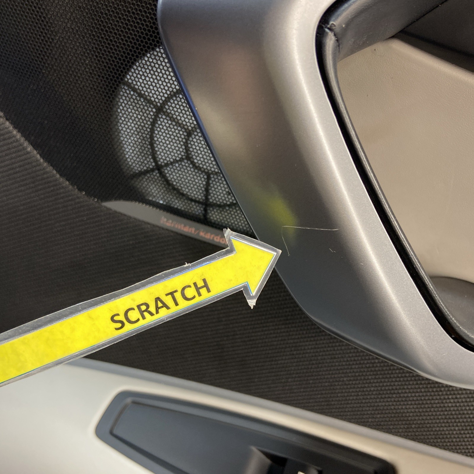 2014-2020 BMW i8 I12 Front Right Interior Door Panel Trim Gray OEM *NOTE*