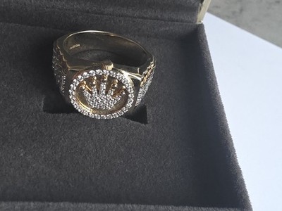 9ct Gold Watch Style Ring Size U 6.83grams Fully Hallmarked!