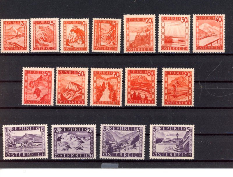 AUSTRIA-Complete Set Scott #500-#515