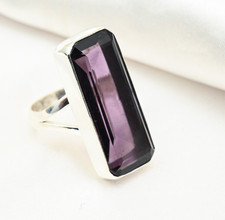 Amethyst Gemstone Handmade 925 Sterling Silver Ring Jewelry New Year Gift