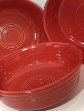 Set of 4 Fiesta Scarlet 5 5/8 Classic Rim Bowls, Dessert/Dips/Sauces, HLC new