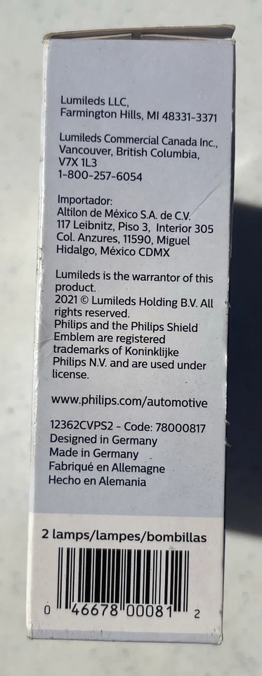 Bombillas de lámpara de actualización superior PHILIPS CrystalVision Platinum H11 (paquete de 2) Foto 3 de 3