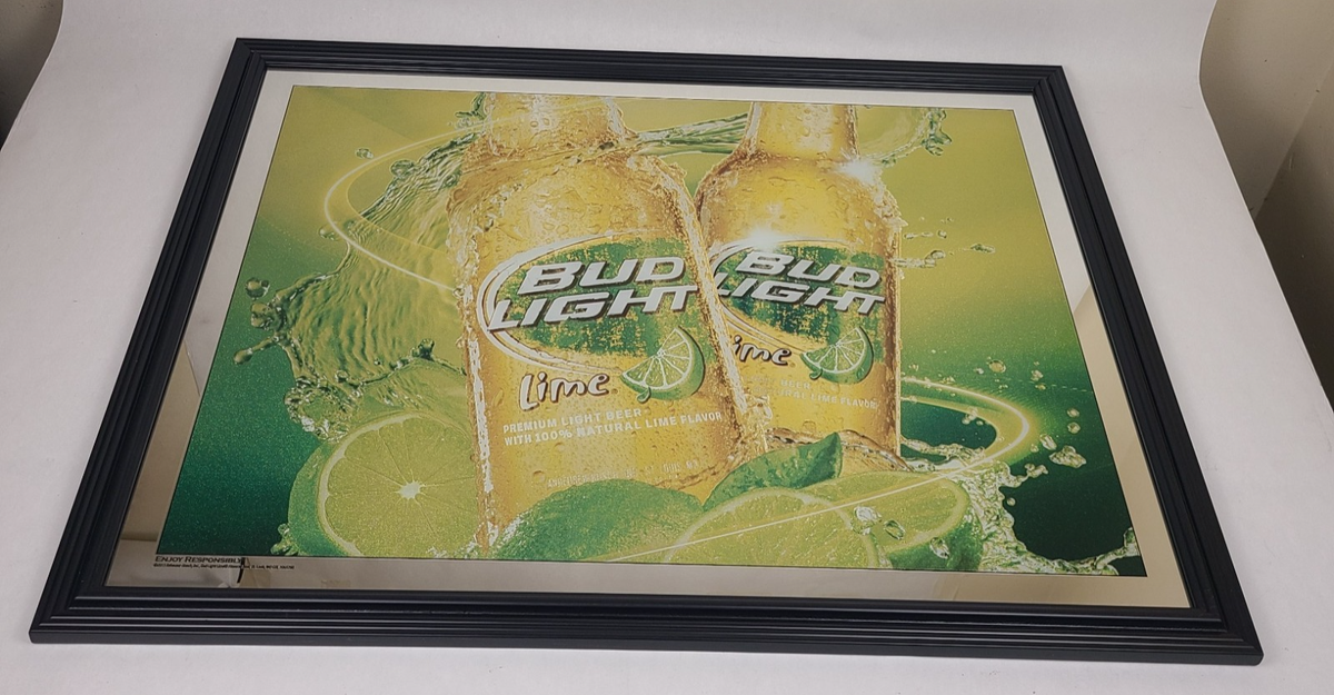 バドライト BudLight 鏡 ミラー 木製フレーム ビンテージ パ h15B BUD