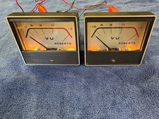 2 Roberts Akai 770 770X tube reel reel tape recorder VU meters M-8 M-7 990 720