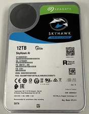 Seagate SkyHawk AI 12TB 3.5” SATA Surveillance Hard Drive ST12000VE001 Low Count