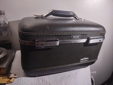 Vintage American Tourister Tiara Czarne etui kosmetyczne z oddzielnym lustrem portfolio 