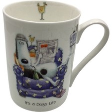PORTMEIRION Fine Bone China Mug It's A Dogs Life Rob Scotton Design TH