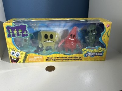 SpongeBob Skeleton Glow In The Dark Figures (x4) Squidward Plankton Patrick RARE