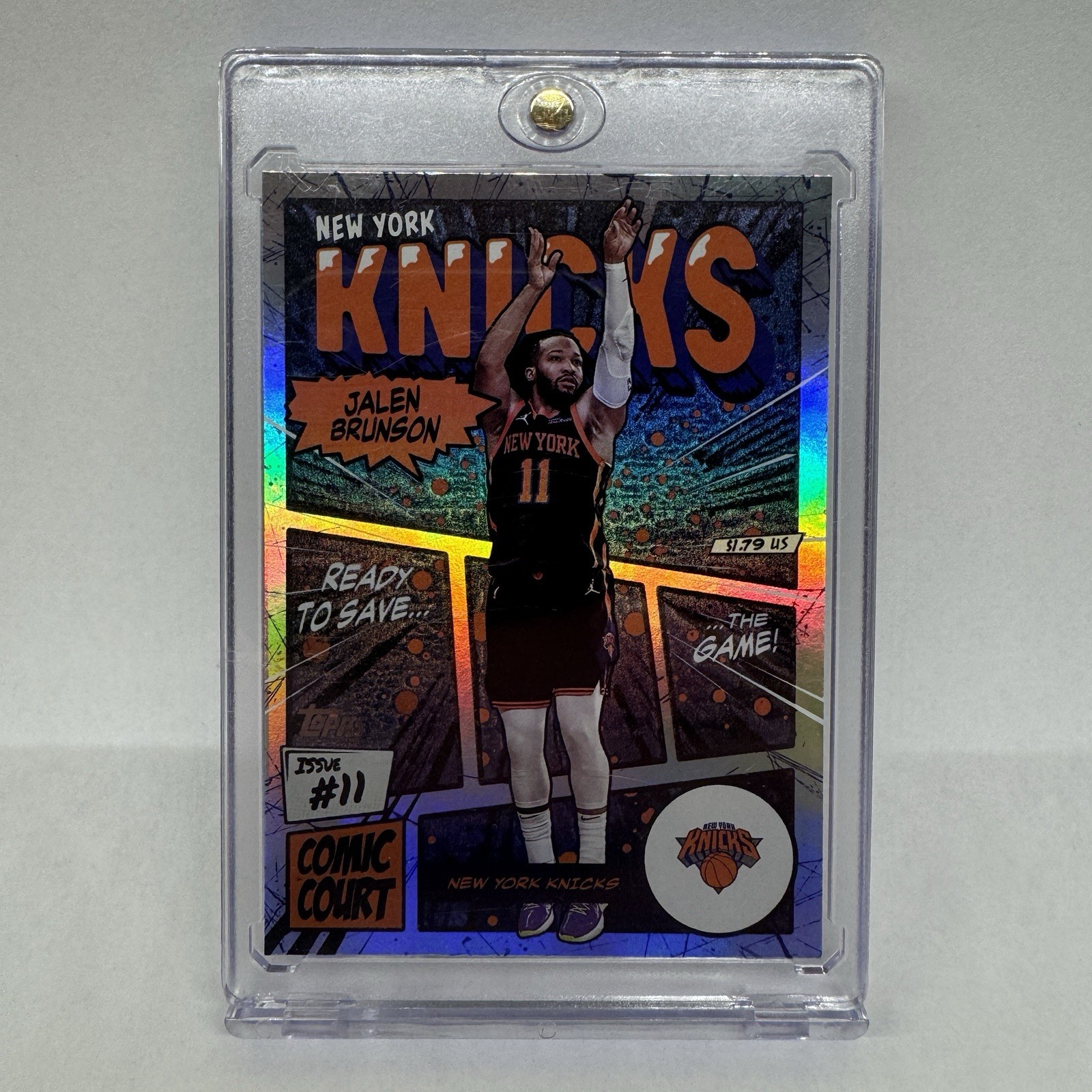 Jalen Brunson 2025 Topps Comic Court SSP New York Knicks Case Hit