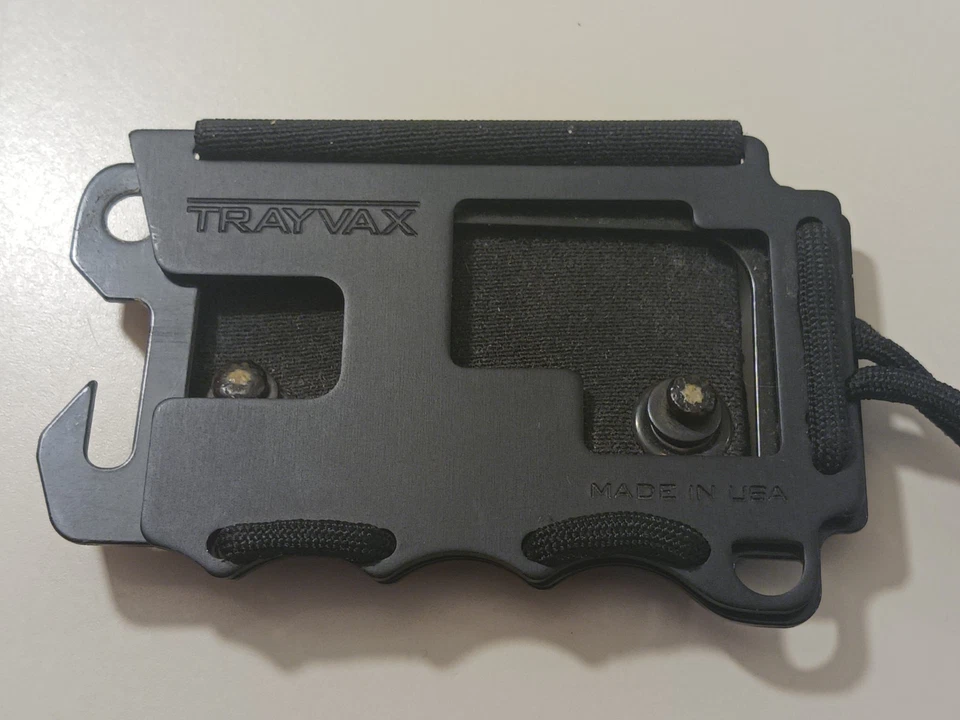 Trayvax Original 2.0 Black Tactical RFID Metal Wallet USA Made EDC Minimalist - Image 2 of 4