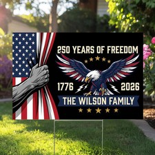 America 250th Anniversary Yard Sign USA Patriotic Outdoor