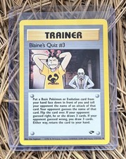 Blaine's Quiz #3 112/132 - Gym Challenge Trainer - Uncommon - MP on eBay