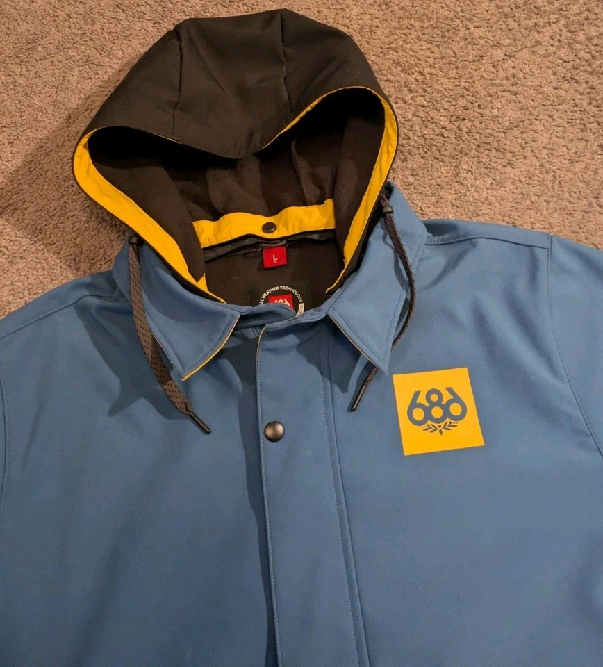 Chaqueta de snowboard 686 impermeable Coaches infiDry 10k azul grande para hombre Foto 2 de 4