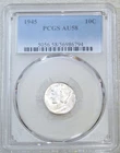 1945 P Mercury Dime PCGS AU58 Frosty Luster Just Graded New Holder #E165G
