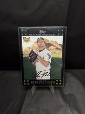 Dallas Braden 2007 Topps Rookie Card RC #UH165 Oakland Athletics