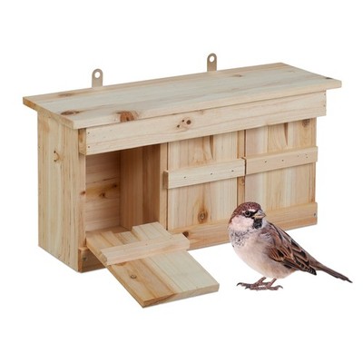 Nistkasten Spatzenhaus Vogelhaus Brutkasten Nisthilfe Vogelkasten Holz Spatzen