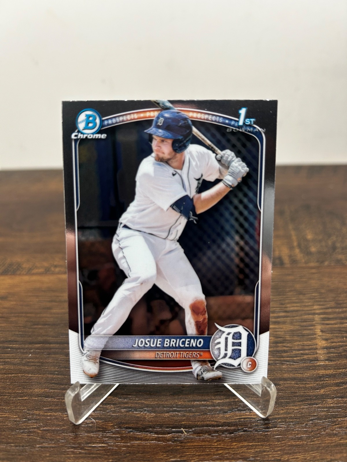 2025 Bowman Chrome Josue Briceno 1st Bowman #BCP-13 Tigers