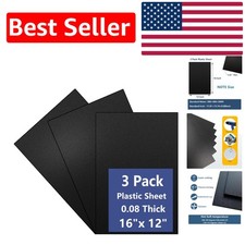 High Tensile 3 Pack Black Plastic Sheets 12x16" - Perfect for DIY  Home Decor