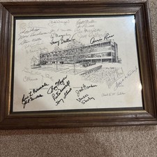 RARE Framed  Basketball HOF Sketch 27 HOF Signatures -L00K