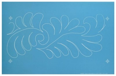 Edge To Edge Stencil Flurry Of Feathers Continuous Line Template Quilting Tool