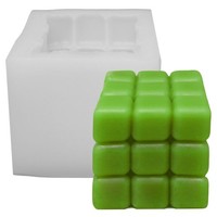 Silikon-Kerzenform WüRfel 3×3 Flexible Kerzen-GießForm FüR Kerzen, Rubik's Cube