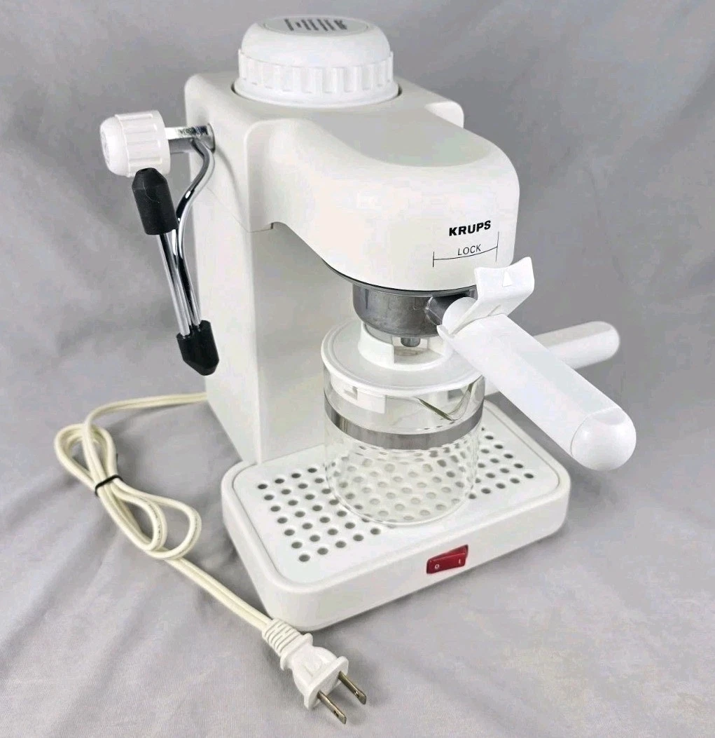 Krups 963 Espresso Mini 4-Cup Cappuccino Machine White Electric Switzerland