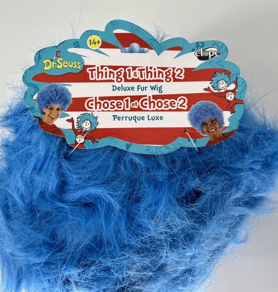 Elope NWT Adult Men’s Women’s Dr. Seuss Thing Blue Wig Adjustable Halloween - Image 2 of 4