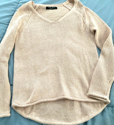 Amisu pale pink knit women's acrylic sweater XS