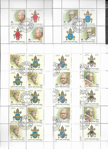 Vatican 2000 POPES of the HOLY YEAR MNH CTO SET of Mini Sheets SC # 1141-1149 - Picture 2 of 2
