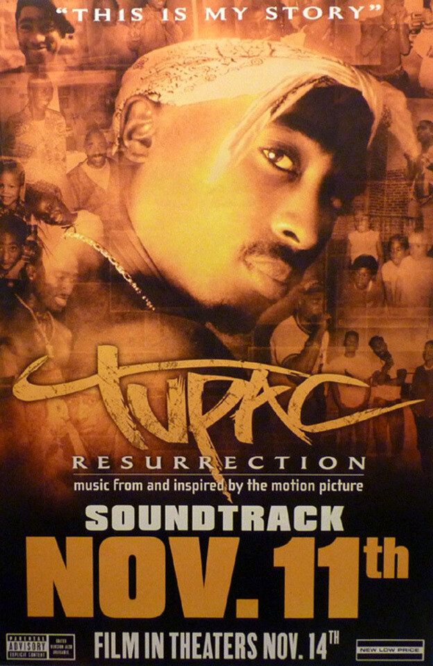 Tupac: Resurrection (2003) Music Promo Poster, Original, SS