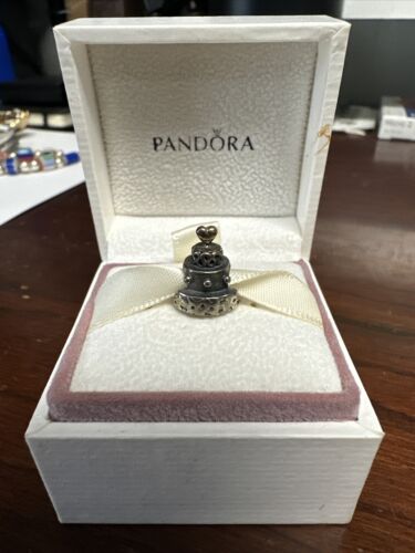 Authentic PANDORA Retired SS/14K Two-Toned Charm C