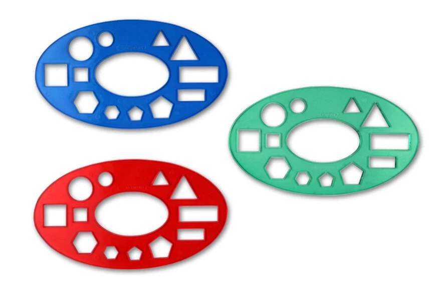 RHEITA Mengenlehre Schablone Gr. 14,0 x 8,0 x 0,2cm Farbe: grün