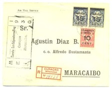 HOLENDERSKIE INDIE ZACHODNIE-CURACAO -1930- REG FFC CURACAO-MARACAIBO VF 