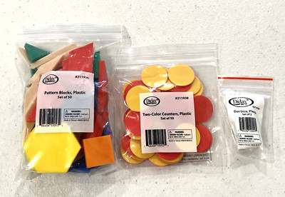 Didax Educational Set - Pattern Blocks, Two-Color Counters & Dice
