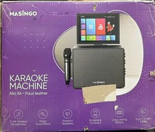 MASINGO pro. Karaoke Machine -Lyrics Display Screen /Alto x6- Faux Leather