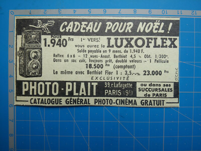 Appareil Photo Ancien Luxoflex - Sacoche En Cuir Atos 2 - Objectif 75mm - Made In France