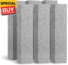 6Pack Pumice Stone for Toilet Cleaning Bowl Stick,Powerfully Cleans Hard Water R