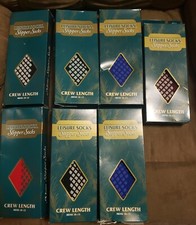 VINTAGE 90s SLIPPER SOCKS LEISURE SOCKS LOT OF 7 PAIR SIZE 10-13 CHRISTMAS
