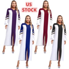 Women's Coat V-Neck Dresses Fancy Dress Ball Robe Masquerade Uniform Zipper Gown