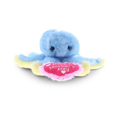 Dollibu Happy Mother's Day Stuffed Animal, Mom Heart Message Teddy - Octopus