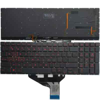 for HP Omen 15-dc US Layout Keyboard Red Backlit Laptop Replacement